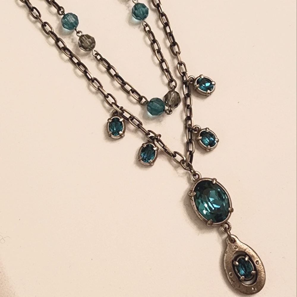 ✨️Swarovski Pendant Necklace Antique Silver ✨️